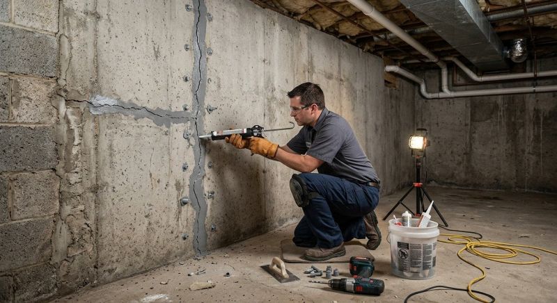 Basement Crack Repair in Dexter, MI