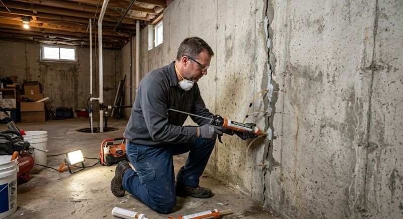 Basement Crack Repair in Dexter, MI