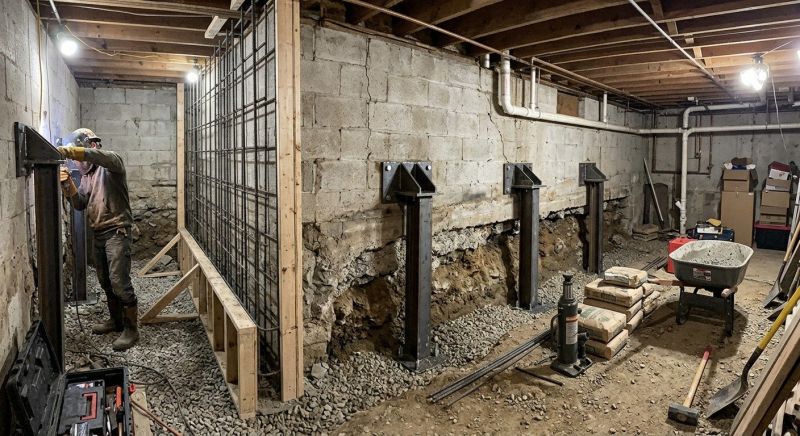 Basement Stabilization in Dexter, MI