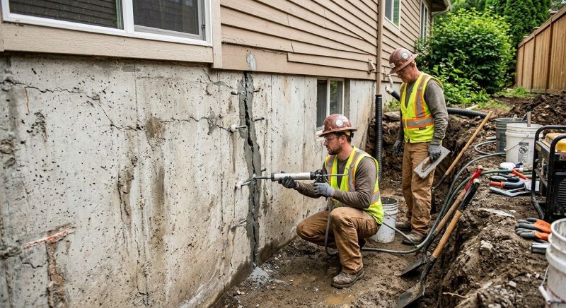 Cracked Foundation Repair in Belleville, MI