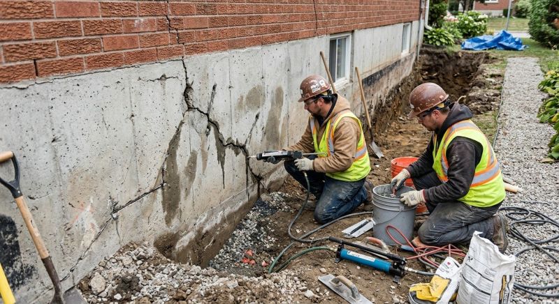 Cracked Foundation Repair in Chelsea, MI