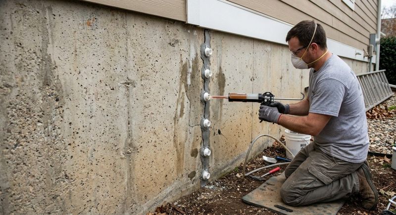 Foundation Crack Sealing in Dexter, MI
