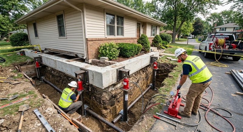 Foundation Jacking in Belleville, MI