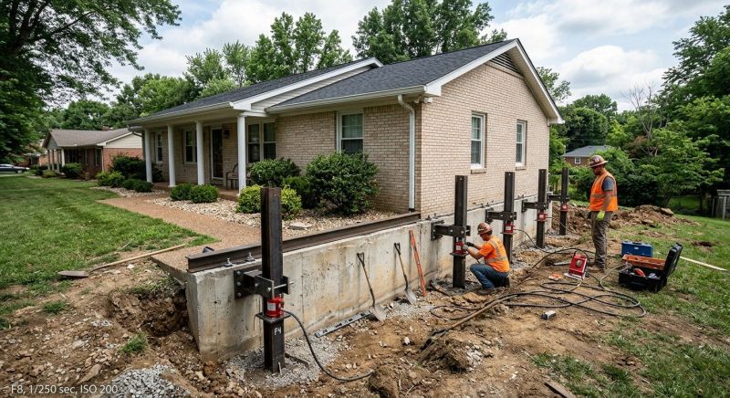 Foundation Pier Leveling in Dexter, MI