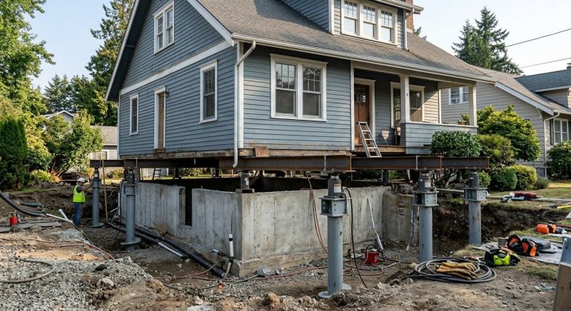 Foundation Raising in Grass Lake, MI