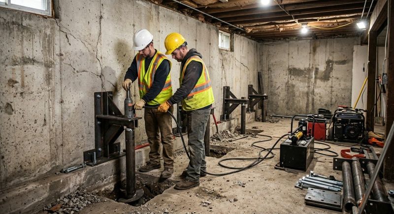 Foundation Stabilizing in Brooklyn, MI