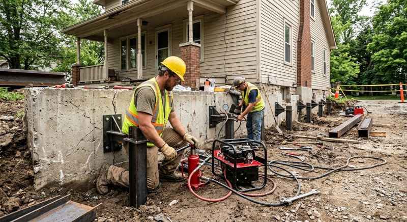 Foundation Stabilizing in Chelsea, MI