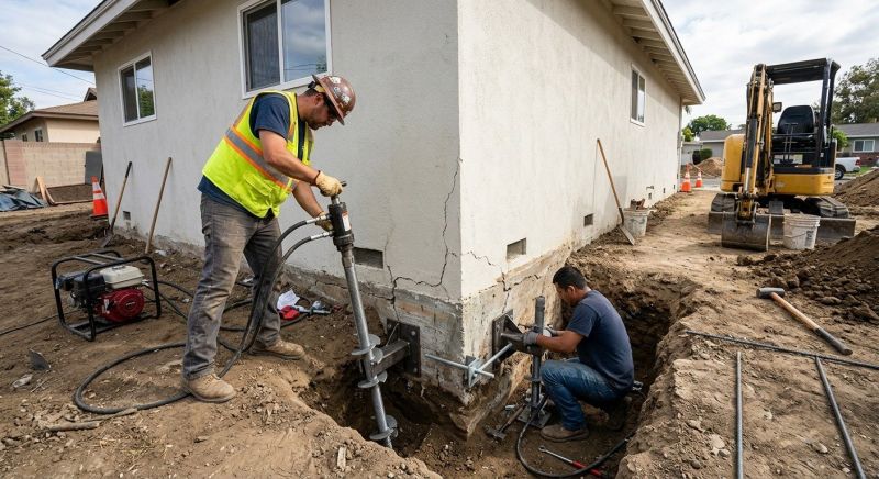 Foundation Stabilizing in Chelsea, MI