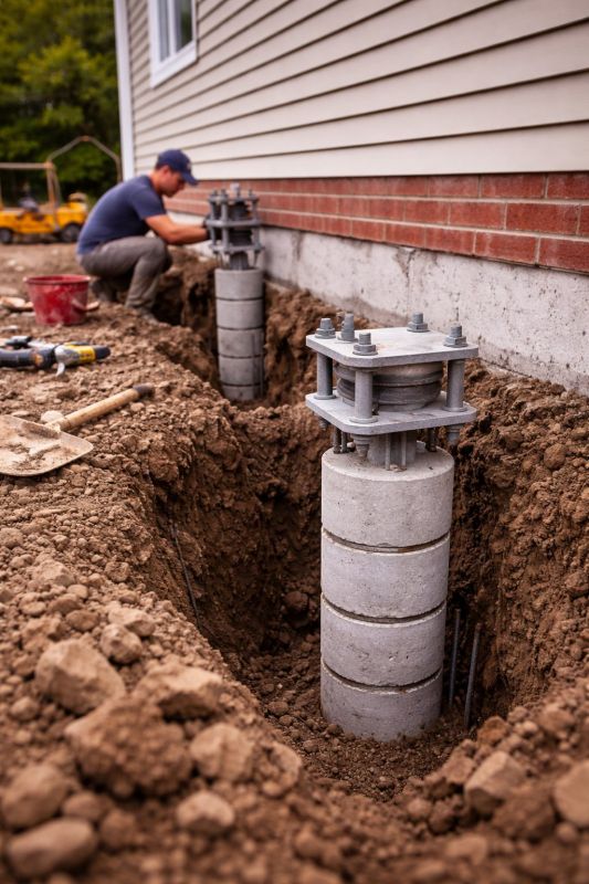 Helical Piers Installation in Dexter, MI
