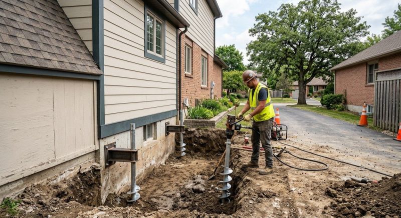 Helical Piers Installation in Dexter, MI