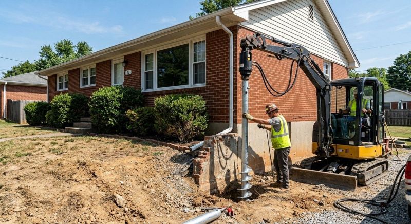 Helical Pile Installation in Dexter, MI