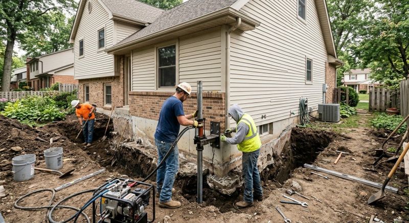 House Foundation Repair in Saline, MI