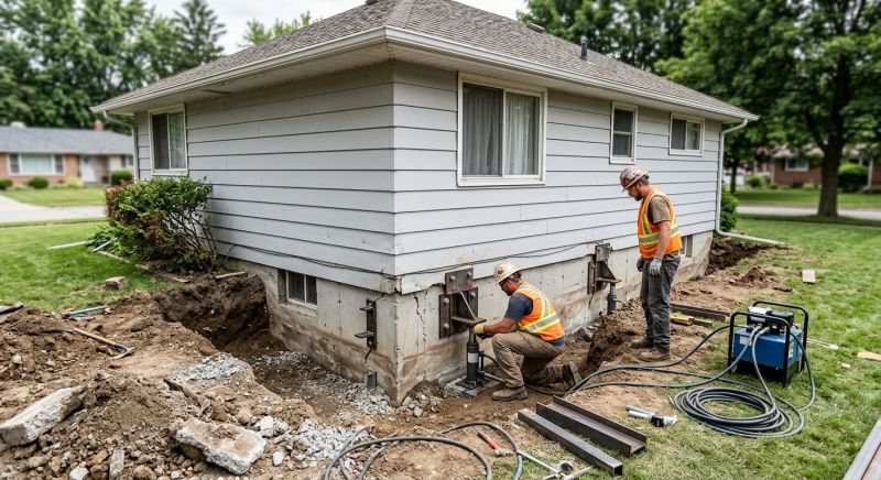 House Foundation Repair in Ypsilanti, MI