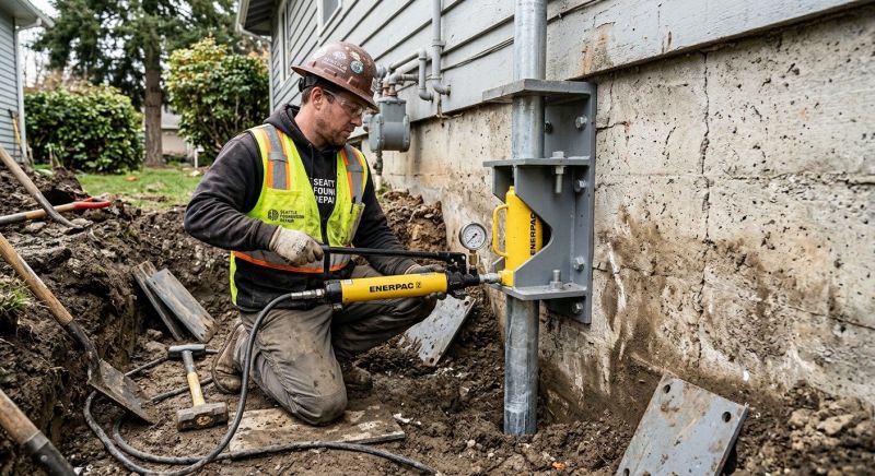 Settling Foundation Service in Grass Lake, MI