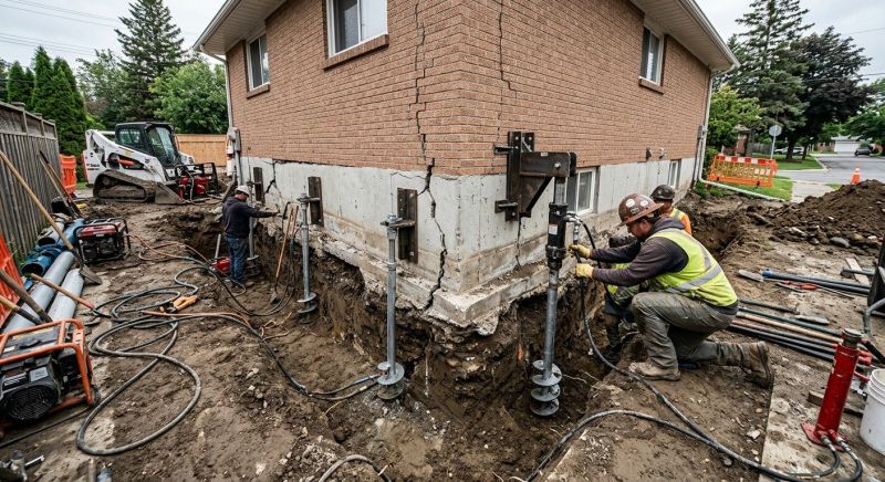 Sinking Foundation Repair in Canton, MI