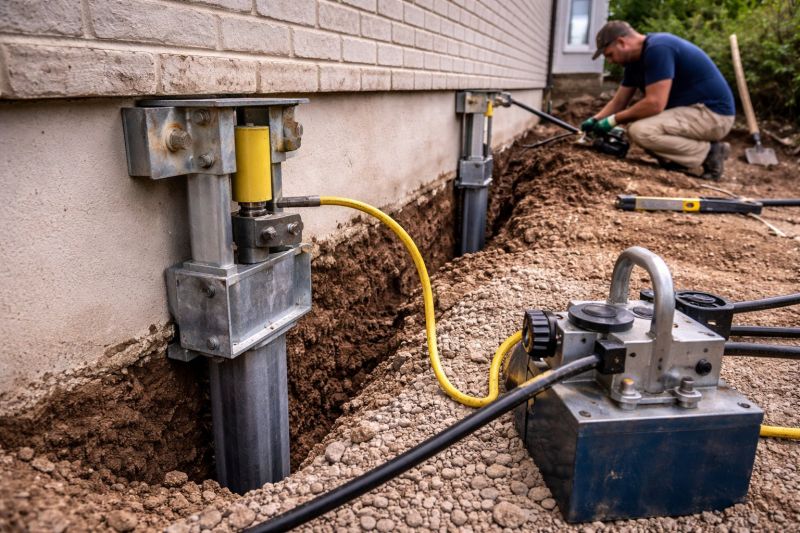 Sinking Foundation Repair in Fowlerville, MI