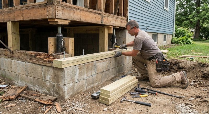 Sinking Foundation Repair in Howell, MI